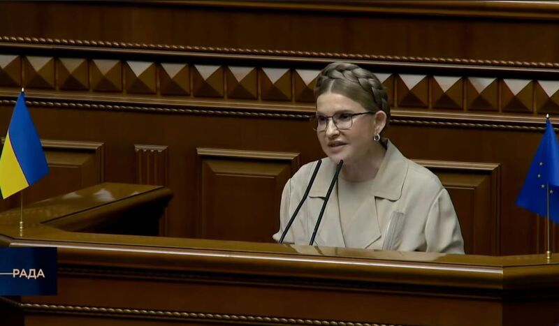 Напередодні ухвалення законопроєкту 8401, Юлія Тимошенко закликала присутніх народних обранців не підтримувати цей документ 