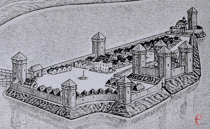 Так міг виглядати плоскирівський замок за згадками в шляхових записках Ульріха фон Вердума від 24 листопада 1671 року