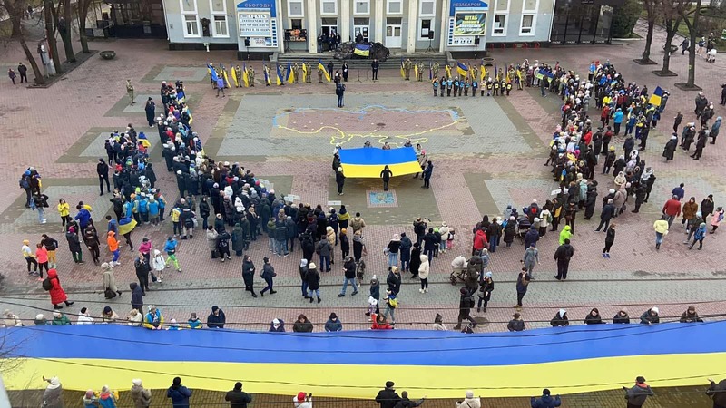 У Хмельницькому 22 січня пройшла патріотична акція до Дня Соборності України