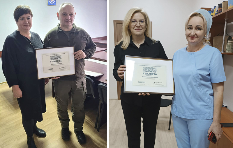 Почесні грамоти від Головнокомандувача отримали Марія Атаманчук і Людмила Беспалько