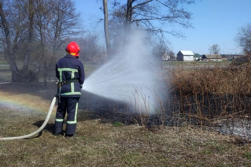 Рятувальники ліквідували загорання сухої трави