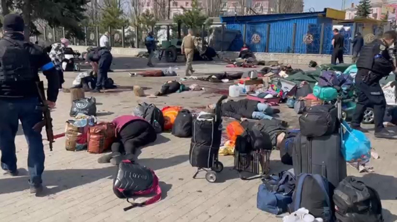 Сьогодні, 8 квітня, збройні сили рф здійснили ракетні удари по залізничному вокзалу Краматорска