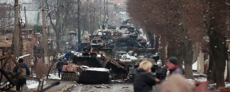 Розбита техніка російських окупантів на вулицях Бучі