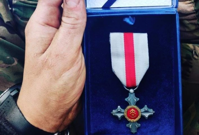 Військовий отримав почесний нагрудний знак «Сталевий хрест»