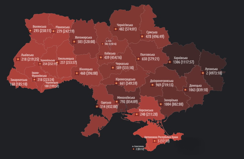Справжню кількість тривог, які оголошували на території різних областей України, встановити поки неможливо