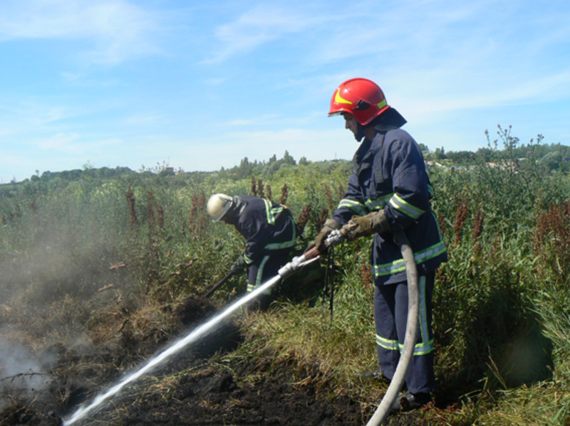 Пожежники намагаються ліквідувати пожежу торф’яників